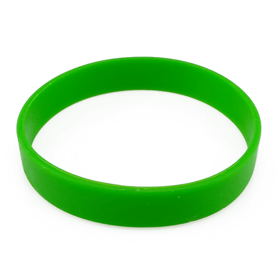 Silikonový náramek bez potisku - zelený